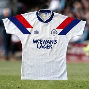 Glasgow Rangers 1990/92 Away Soccer Jersey Small Admiral Football Scotland VTG